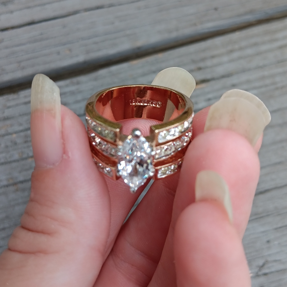 18k GE RSC CZ Ring size 7 - Picture 4 of 10